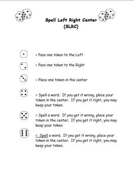 LEFT, CENTER, RIGHT Game Rules .